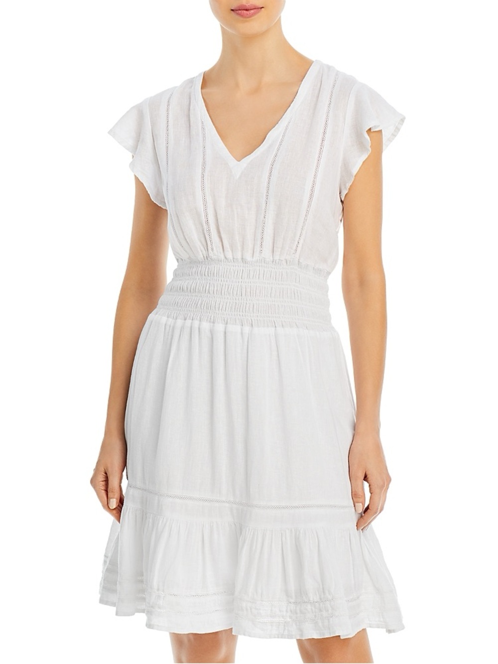 Rails Tara Smocked Crochet Inset Mini Dress